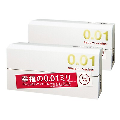 #ad Sagami Original 001 Ultra Thin Condoms 0.01mm 5 Pcs 2 BOXES US Seller $25.99