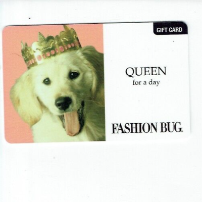Fashion Bug Gift Card Dog Queen Old Retail Collectible No Value I Combine $1.95