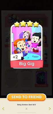 #ad Monopoly Go 4 Star Sticker “Big Gig” $3.99