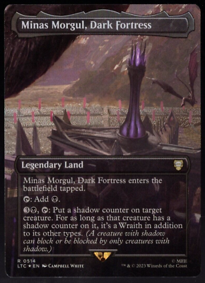 #ad Minas Morgul Dark Fortress 0514 Borderless Foil Rare Lord of the Rings MTG NM $6.99