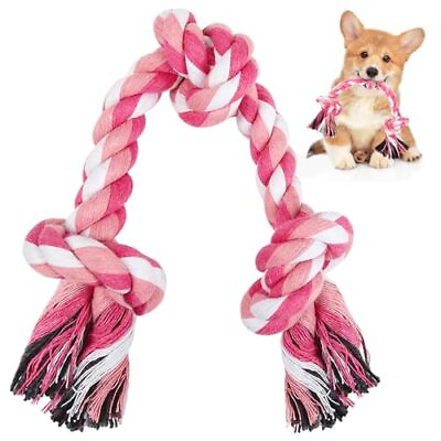 #ad Dog Rope Toys 3 Knots Chew Rope Toy for Medium and Small Dogs Natural Cotto... $16.09