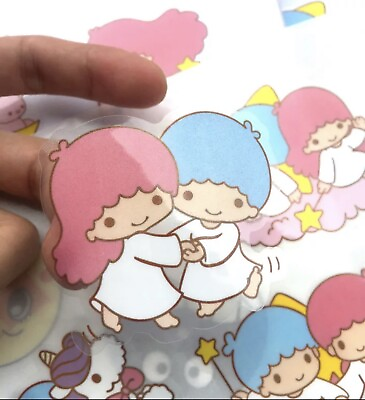 #ad LITTLE TWIN STARS Stickers Large Waterproof Kawaii Sanrio Lot For Laptop 9 PCS $6.99