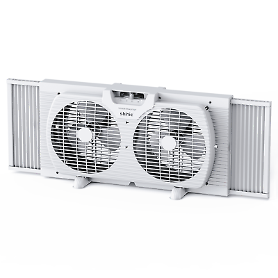 #ad 9quot; 3 Speed Twin Window Fan with Removable Bug ScreenFully Assembled $23.84