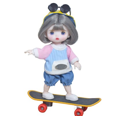 #ad 1 8 Mini Girl Doll 1 12 BJD Lovely Kids Toys Face Makeup Full Outfits Handmade $44.79