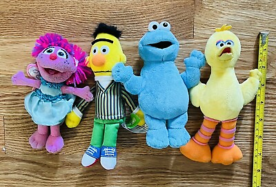 #ad Sesame Street Lot Plush Toys 4 Stuffed Animals Zoe Big Bird Bert amp; Cookie $27.99