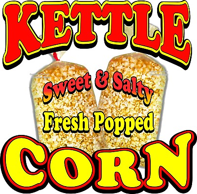 #ad Kettle Corn DECAL Choose Your Size Food Truck Concession Vinyl Sign Sticker $54.99