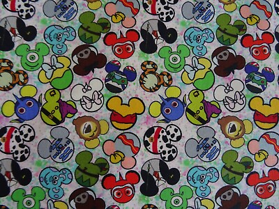 #ad Disney Mouse Ears Cotton Fabric 59 inch width flat rate shipping $10.09