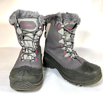 #ad Columbia Youth Bugaboot II Girls Kids Snow Boot Gray Size 5 US 37 EUR $15.00