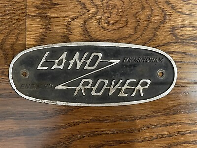 #ad LAND ROVER SERIES 1 GRILLE FRONT BADGE BIRMINGHAM ENGLAND EXTREMELY RARE OEM #2 $199.00