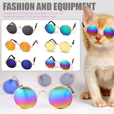 #ad Cute Dog Cat Pet Glasses For Pet Small Dog Eye wear Puppy Sunglasses Photo Prop❀ C $3.41