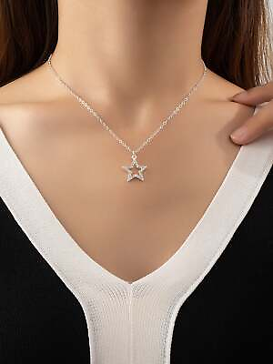 #ad Star Charm Necklace Dainty Necklace Novelty Necklace Creative Necklace $5.32