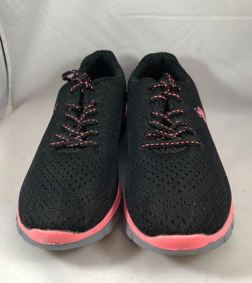 #ad US Polo Assn. Womens Sneaker Shoes Black Pink Low Top Lace Up Mesh Logo 7W $18.99