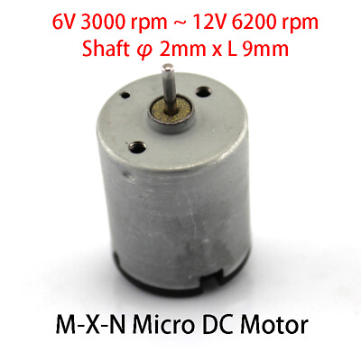 #ad Micro DC Motor Electric Motors 6V 3000 rpm 12V 6200 rpm M X N Toy Model DIY $11.59