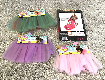 #ad Costumes for Dogs amp; Cats Tutus Pink Hero Cape Size Small Halloween Dress Up $12.99