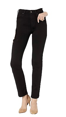 #ad Levi#x27;s Women#x27;s 724 High Rise Straight Jeans Size Hyper soft 24*32 Black NWT $45.00