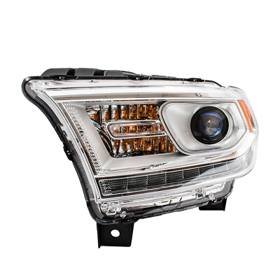 #ad Headlight Assembly for 14 15 Dodge Durango Drivers Halogen Chrome Trim LED DRL $256.70