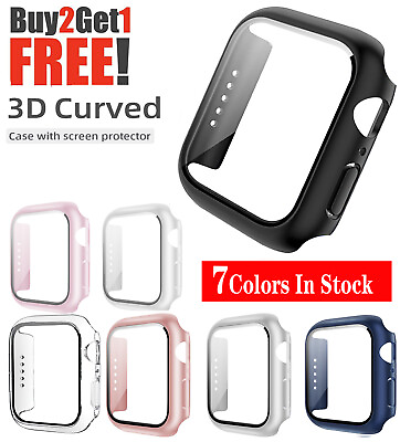 #ad Case Cover Screen Protector For iWatch 9 8 7 6 5 4 SE 45 44 42 41 40mm Ultra 2 $4.99