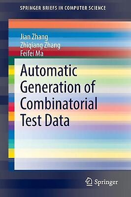 #ad Automatic Generation of Combinatorial Test Data by Jian Zhang English Paperbac $68.55
