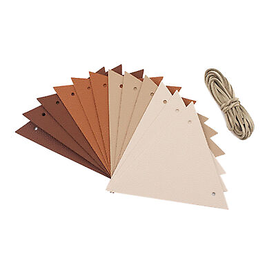 #ad 12pcs set Banner Bunting Waterproof Party Decoration Colorful Bunting Bann Brown $12.75