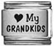 #ad Clearly Charming Heart my Grandkids Laser Italian Charm $3.49