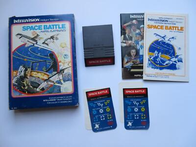 #ad Mattel Intellivision Space Battle Video Game 100% Complete amp; Works Blue Box $8.96