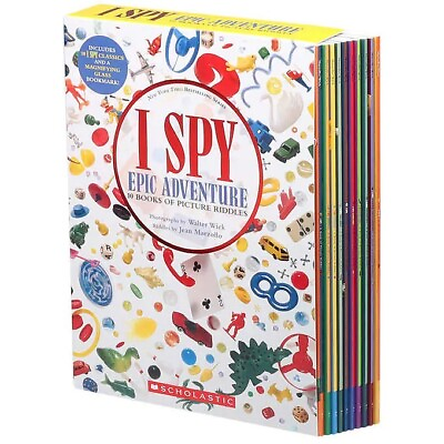 #ad I Spy Classics 10 Book Box Set w Magnifying Glass Bookmark Paperback New Sealed $49.97