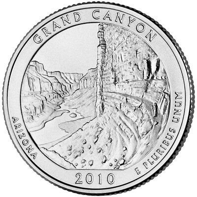 #ad 2010 P Grand Canyon Quarter. ATB Series Uncirculated From US Mint roll. $2.39