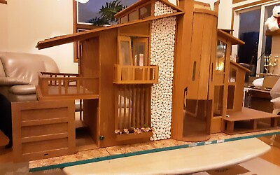 #ad Vtg Rare xL Mid Century Modern Wood Doll House 48quot;x24quot;x18quot; $2469.99