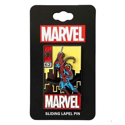 #ad Marvel Spider Man Animated Sliding Lapel Enamel Pin $16.99