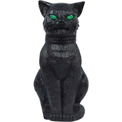 #ad 16 In. LED Head Turning Lighted Cemetery Cat Halloween Decoration 5122829 SIM $29.39