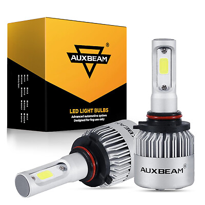 #ad AUXBEAM 9005 HB3 LED Headlight Bulbs Conversion Kit High Beam White Super Bright $28.99