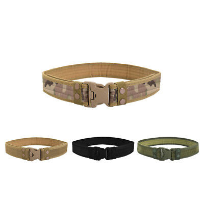 #ad Tactical Waist Belt Combat Quick Release Waistband Army Mens Buckle Strap Molle $14.96