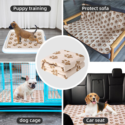 #ad Washable Dog Pee Pads Reusable Quilted Non Slip Whelping Pads Puppy Training Mat $11.77