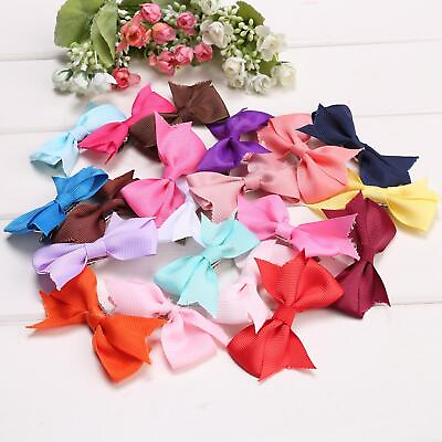 #ad 20Pcs Hair Clip Bow Ribbon Single Prong Alligator Clips Barrette Accessories New $2.69