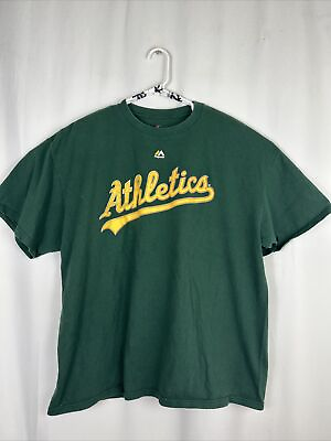 #ad Oakland Athletics Mens XXL Short Sleeve T Shirt By Majestic Green $10.00