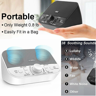 #ad 38 Sounds White Noise Machine Baby Sleep Sound Aids Therapy Fan Lullaby Ocean US $28.86