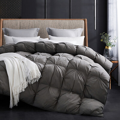 #ad SNOWMAN Goose Down Comforter King Size 1200 TC 100% Cotton Soft Warm Duvet $99.99