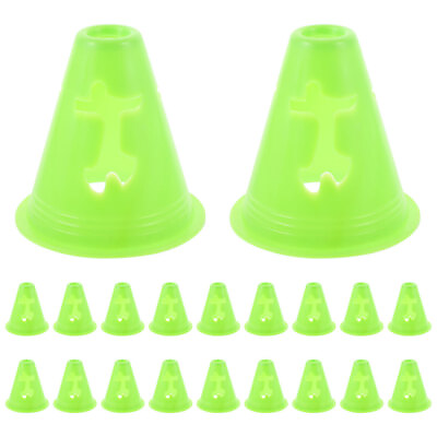#ad 20Pcs Training Roller Cones Roller Skating Markers for Practice Football Soccer $15.49