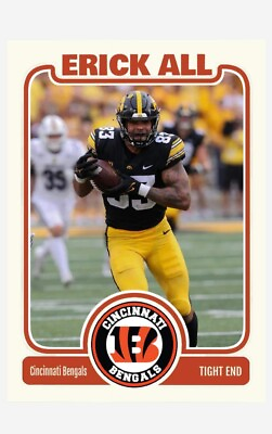 #ad Erick All Cincinnati Bengals ACEO Custom Football Card 2024 NFL Draft $9.49