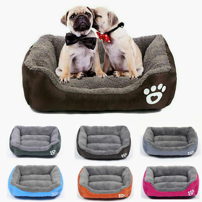 #ad Pet Dog Cat Bed Puppy Cushion House Soft Warm Kennel Mat Blanket Pad Washable $17.00