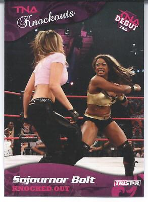 #ad 2009 Tristar TNA KNOCKOUTS Wrestling SOJOURNOR BOLT Knocked Out $1.99