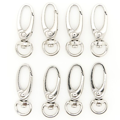 #ad 10pcs METAL OVAL LOBSTER SWIVEL CLASP 1.5quot; 37mm SIZE SILVER FOR BAG STRAP $8.55