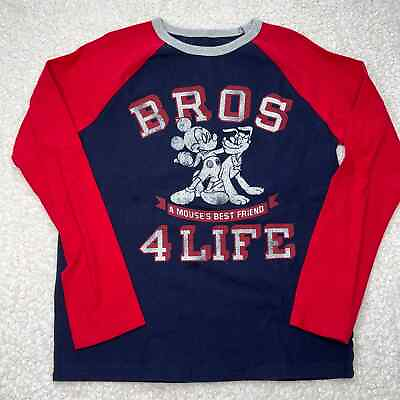 #ad Gap Kids Mickey Mouse Bros For Life Long Sleeve Top Medium $15.00