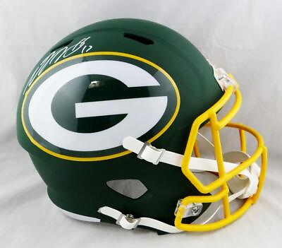 #ad Davante Adams Signed Green Bay Packers F S AMP Speed Helmet JSA W Auth *White $249.00