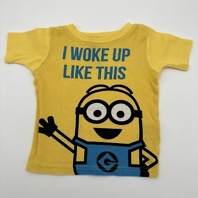 #ad Yellow Minion Sleepwear Pajama Snug Fit T shirt Size 2T $5.00