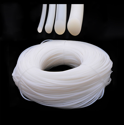 #ad White Silicone Rubber Sealing Strip 3mm 4mm 5mm 15mm Solid Rubber Round Strip $3.35
