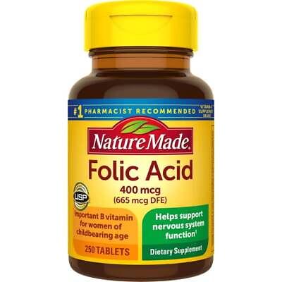 #ad Nature Made Folic Acid 400 mcg 665 mcg Dfe 250 Tabs $8.87