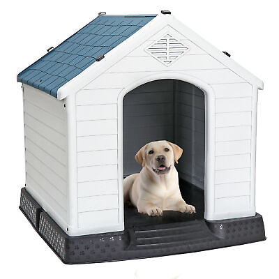 #ad Dog House Pet Shelter Waterproof w Air Vents In Outdoor for Medium or Small Dog $50.58