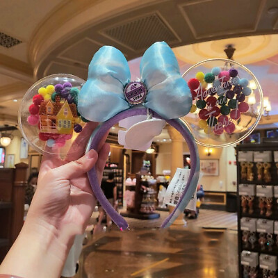 #ad US Disney Parks UP Grape Soda Cap Balloons Rare Pixar Minnie Ears Headband 2022 $18.89