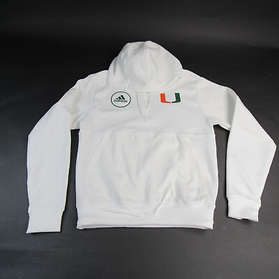 #ad Miami Hurricanes adidas Sweatshirt Men#x27;s White New $24.50